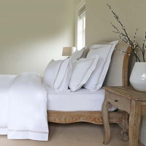 gilly nicolson bespoke bed linen with double row cord