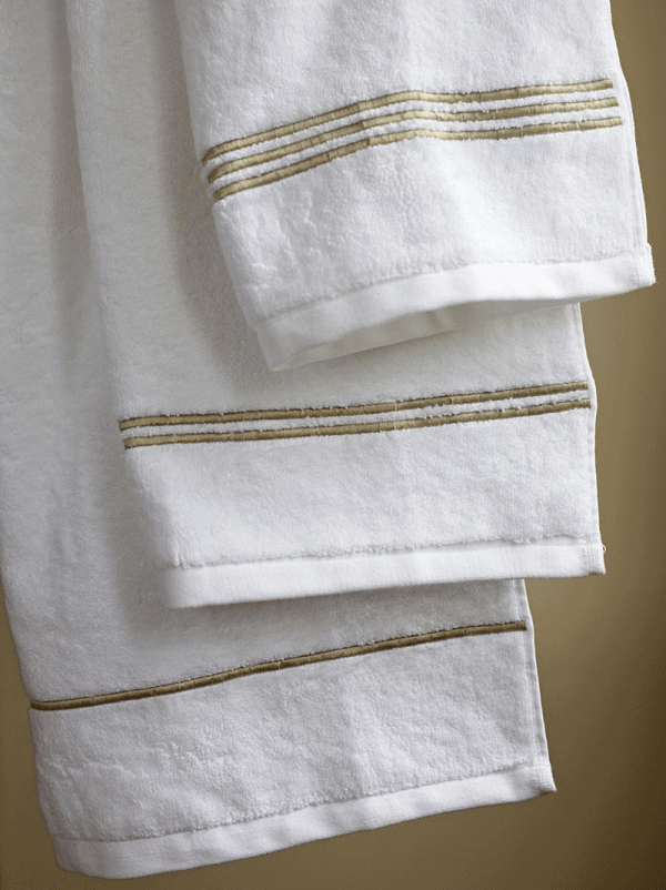 corded stitch towels white cotton