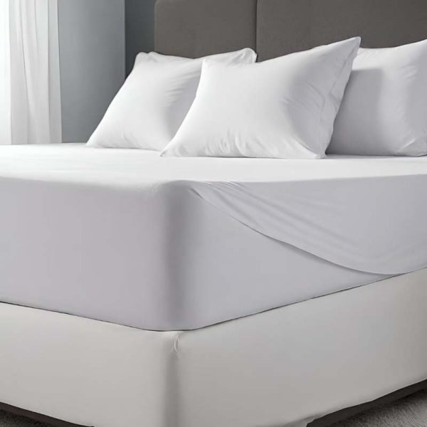 classic fitted sheet in white cotton gilly nicolson