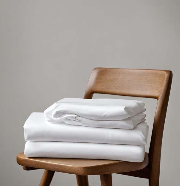 classic fitted sheet in white cotton gilly nicolson
