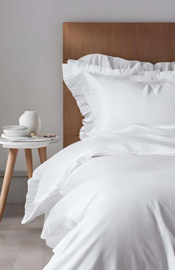 Abode by Gilly Nicolson readymade bed linen Nairn Ruffle