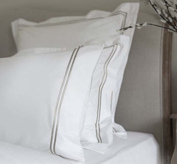 Abode Brora Cord in grey gilly nicolson readymade bed linen