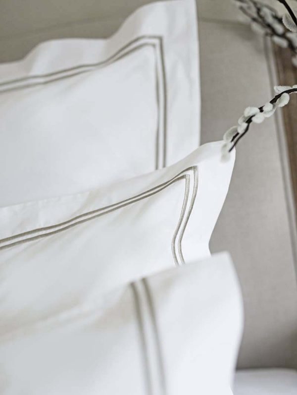 Abode Brora Cord in grey gilly nicolson readymade bed linen