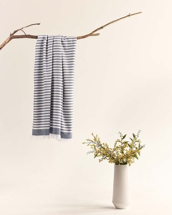 gilly nicolson slate blue beach towel