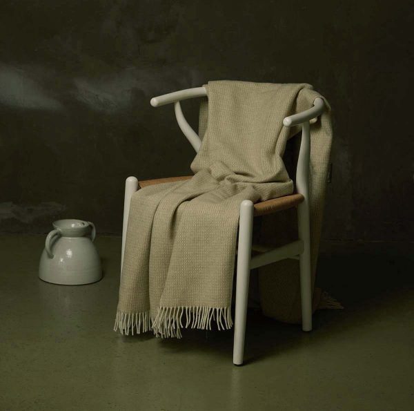 gilly nicolson moss green merino wool throw